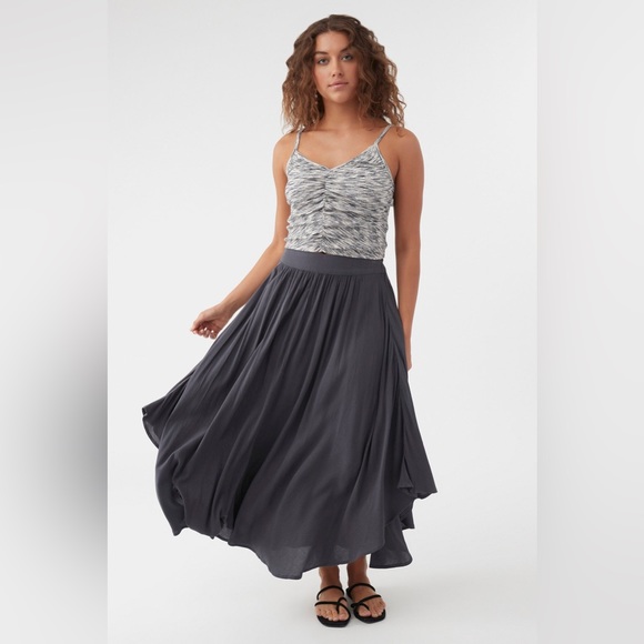 O Neill Olive Green Marine Midi Skirt - Size M - Picture 6 of 6